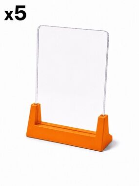 (5) Orange Trading Card Single Top Loader Display Stand (Set of 5)